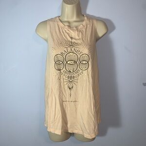 Spiritual gangster powder pink abundance gold Graphic Tank Top size medium